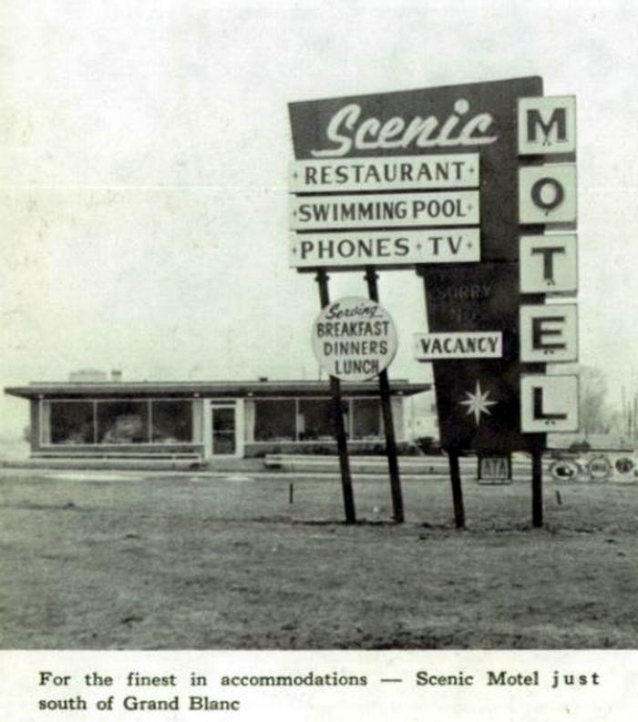 Scenic Motel (Scenic Inn) - Vintage Yearbook Ad (newer photo)